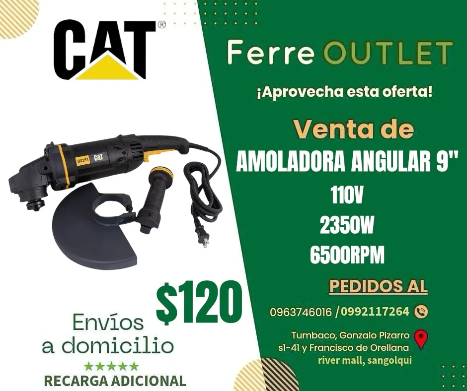 Amoladora Caterpillar 9"