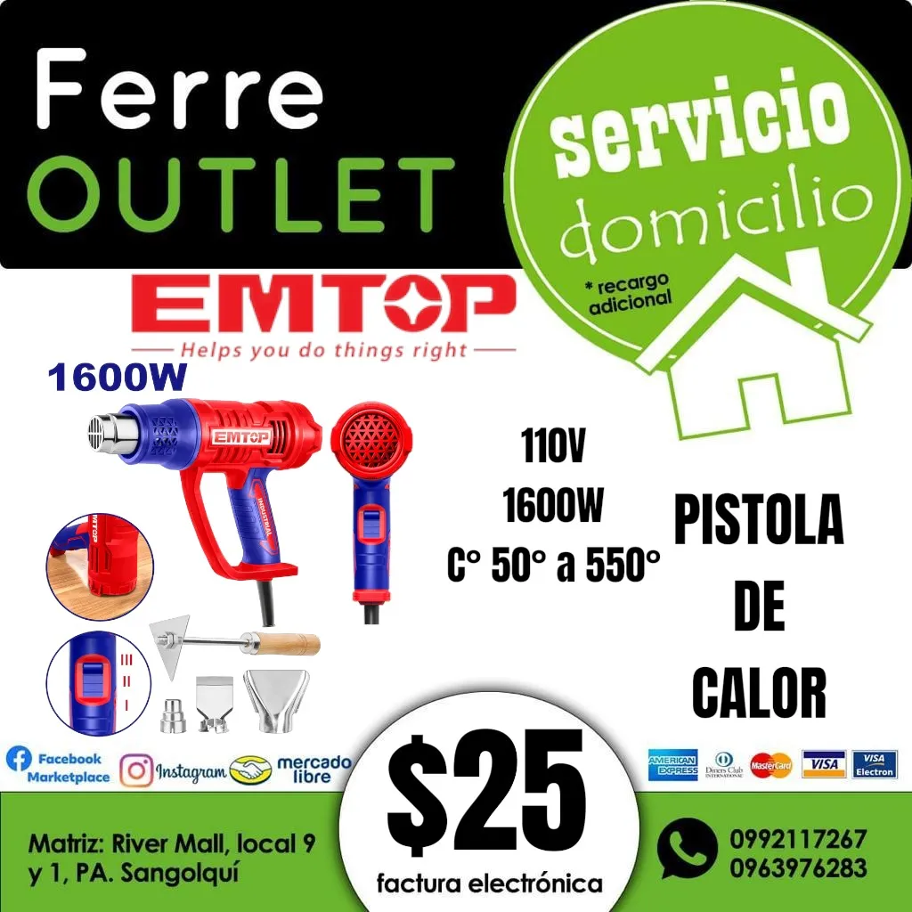 Pistola de Calor Emtop